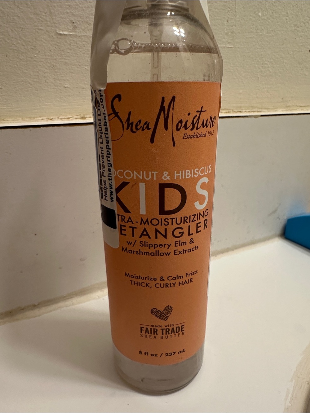 Shea Moisture Kids Coconut & Hibiscus Detangler — Peach Orange Label
